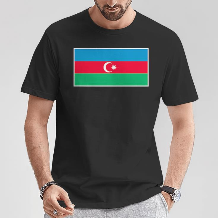Azerbaijan Flag Vintage Azerbaijani Colors T-Shirt Lustige Geschenke