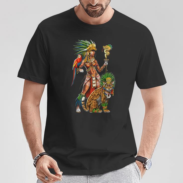 Aztec Jaguar Warrior Ancient Mayan Goddess T-Shirt Unique Gifts