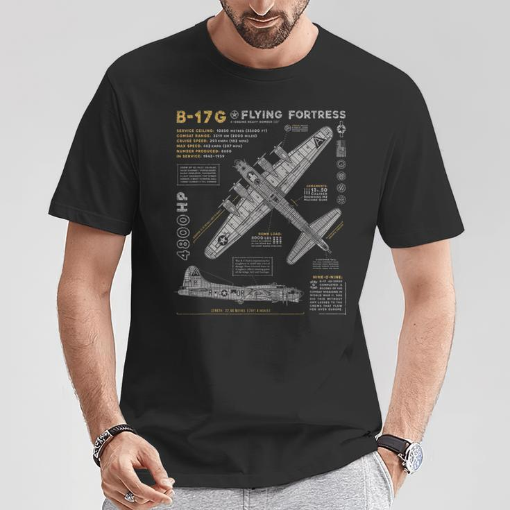 B-17 Flying Fortress Ww2 B-17G Bomber Vintage Aviation T-Shirt Unique Gifts