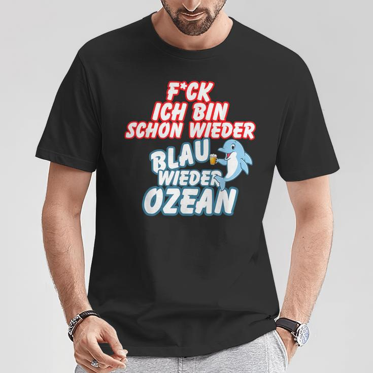 B06 Ich Bin Schon Wieder Blau Wie Der Ozean I Sprüche Sommer T-Shirt Lustige Geschenke