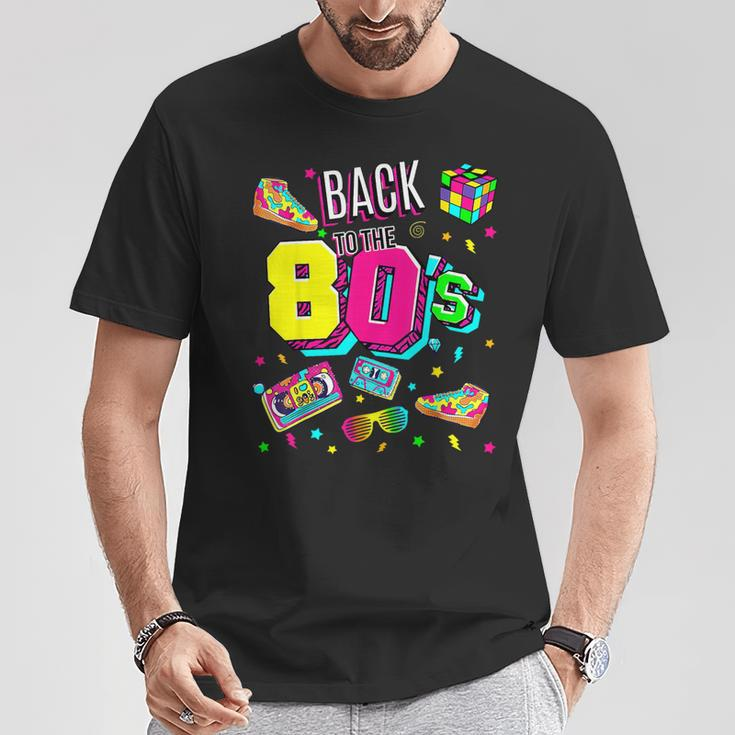 Back To 80'S 1980S Vintage Retro Eighties Costume Party T-Shirt Funny Gifts