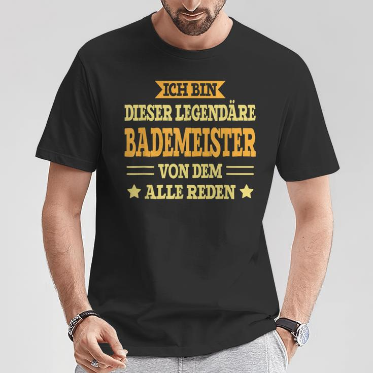 Bademeister Bademeister Profession T-Shirt Lustige Geschenke