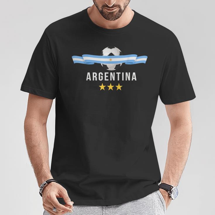 Bandera Argentina De 3 Estrellas Con Tres Estrellas Camiseta unisex Regalos divertidos