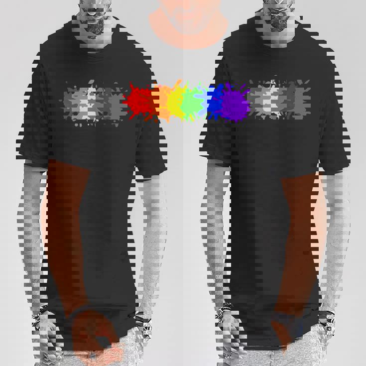 Bandera Del Orgullo Gay Humano Lgbt Bandera Del Arco Iris Camiseta unisex Regalos divertidos