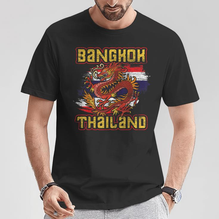 Bangkok Dragon Thai Food Thai Flag T-Shirt Lustige Geschenke