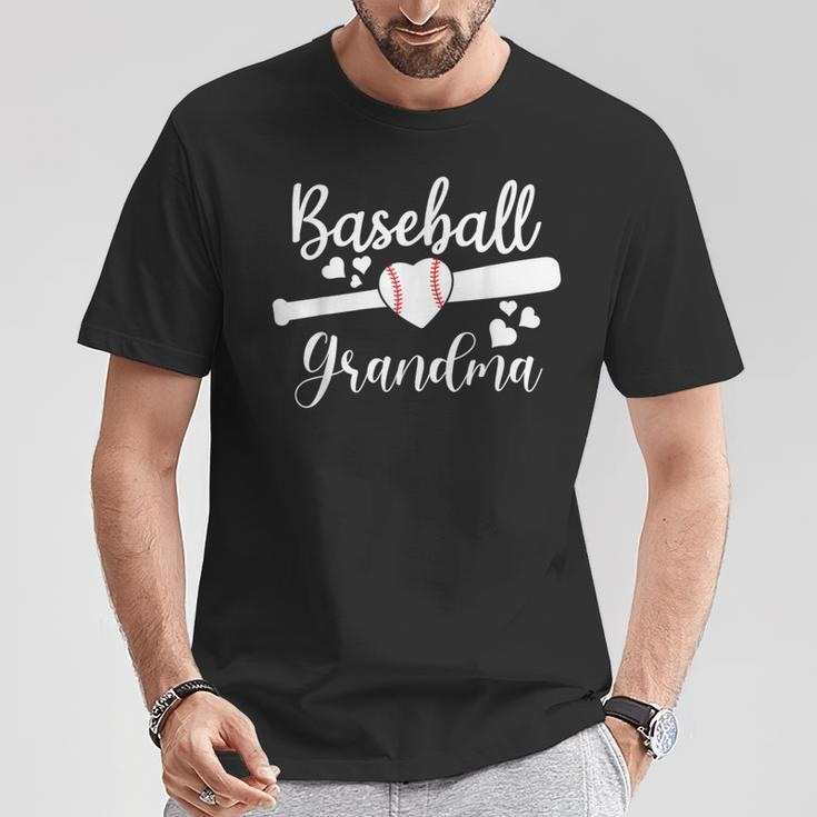 Baseball Lover Cute Baseball Grandma T-Shirt Funny Gifts