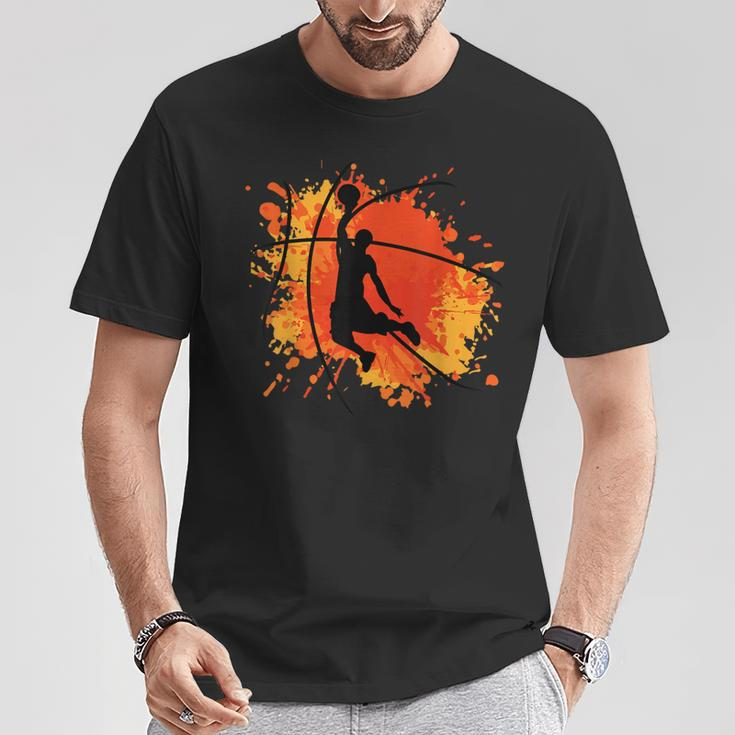 Basketball Sport Basketball Player Silhouette Basketball T-Shirt Lustige Geschenke