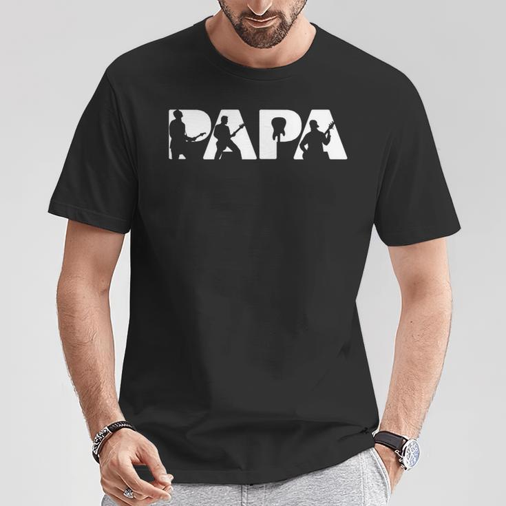 Bass Papa Retrointage Lustig Papa Bass T-Shirt Lustige Geschenke