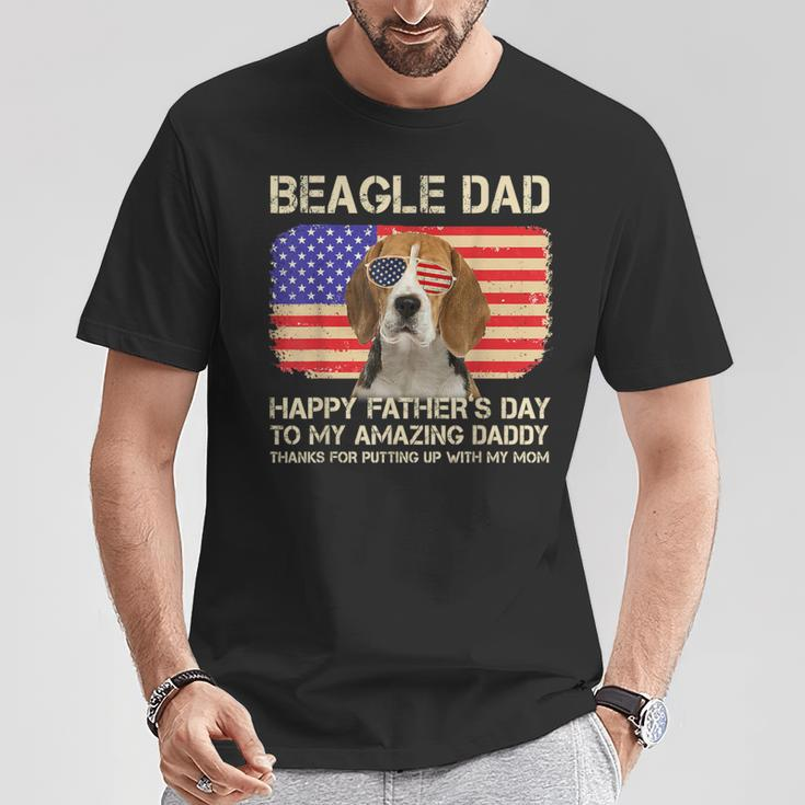 Beagle Dad Happy Fathers Day To My Amazing Daddy Dog T-Shirt Unique Gifts