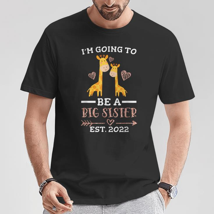 Become Big Sister 2022 Giraffe T-Shirt Unique Gifts