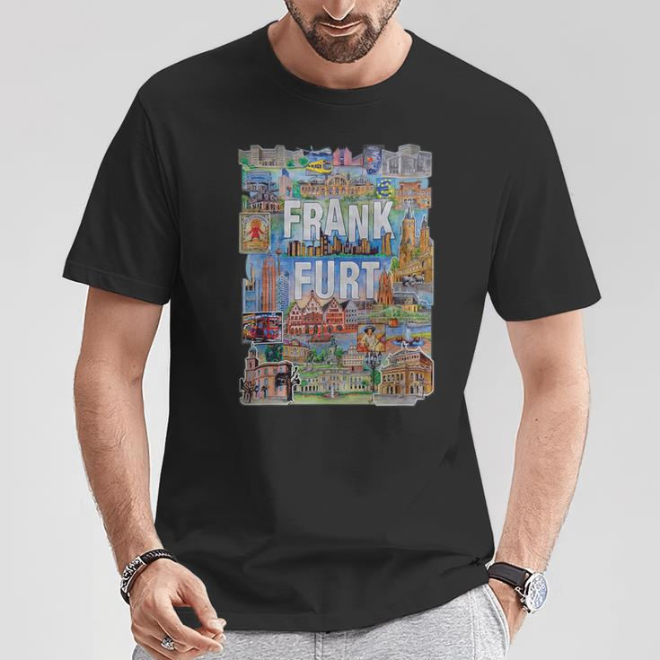Bembel Ffm Frankfurt Skyline T-Shirt Lustige Geschenke