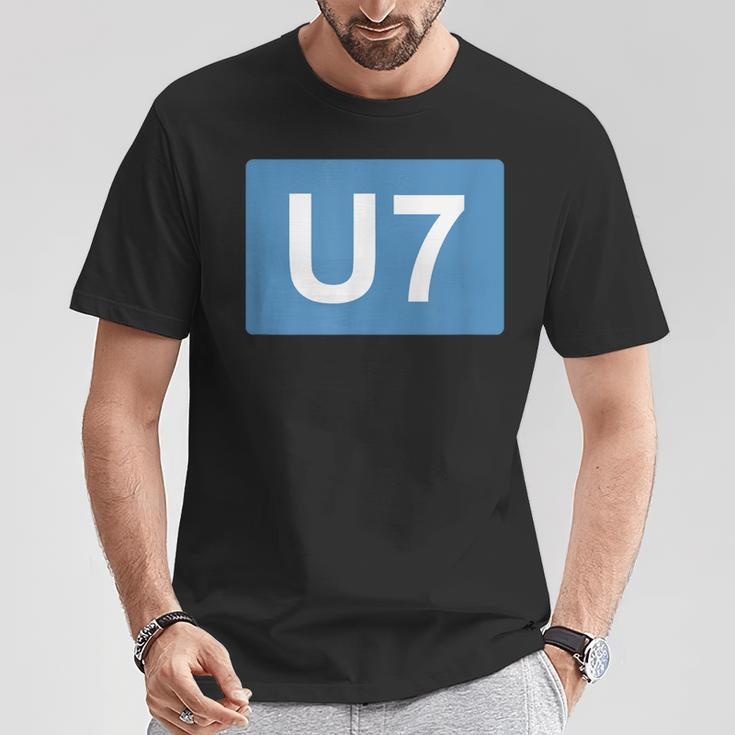 Berlin U-Bahn Line U7 Souvenir T-Shirt Lustige Geschenke