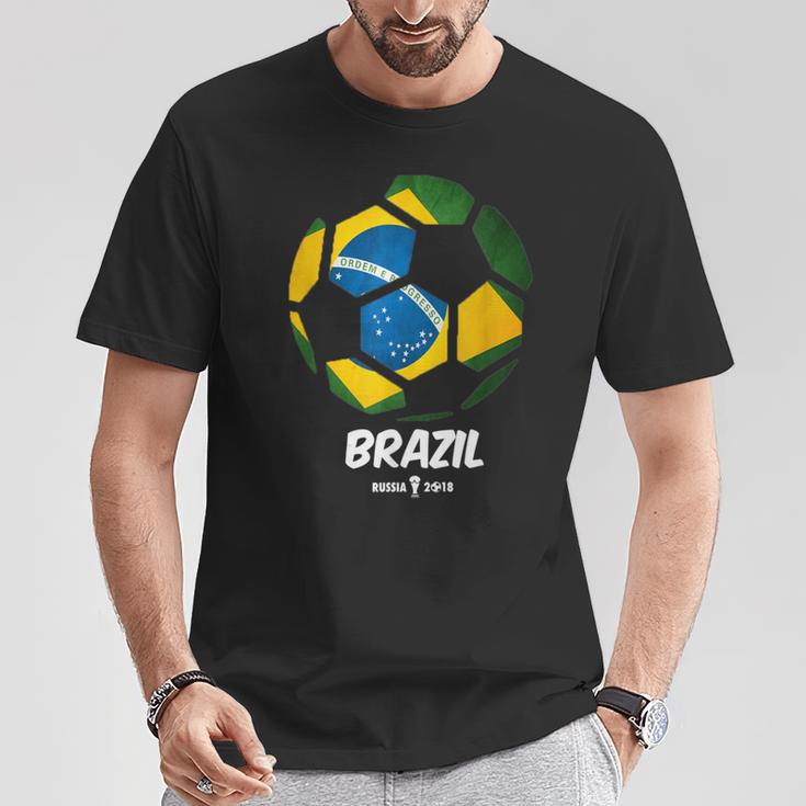 Best Brazil Soccer Ball Flag Brazilian Futbol Fan T-Shirt Unique Gifts