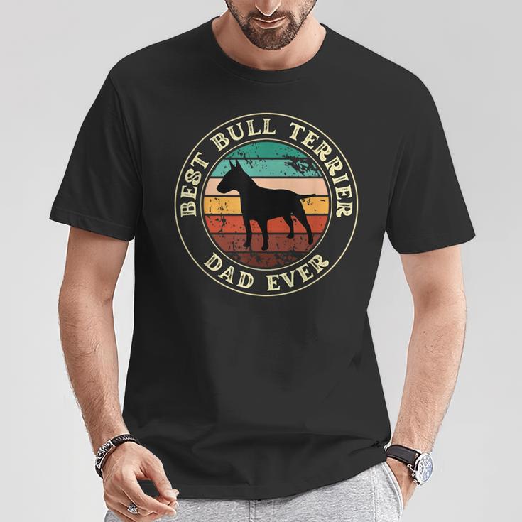 Best Bull Terrier Idea Dad For Dad Dog T-Shirt Lustige Geschenke