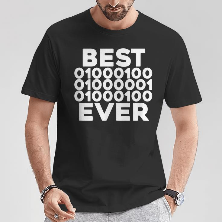 Best Dad Ever Binary Code Father's Day Coder T-Shirt Unique Gifts