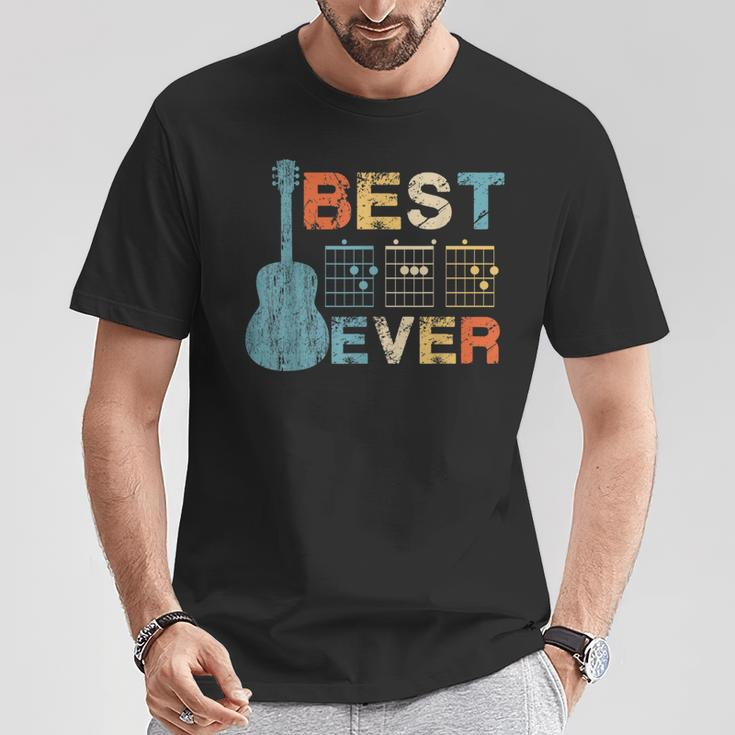 Best Dad Ever Guitar Chords Musician Father Day T-Shirt Unique Gifts