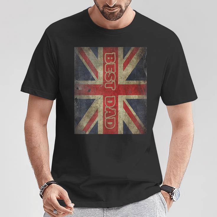 Best Dad Father's Day With Gb British Flag T-Shirt Unique Gifts