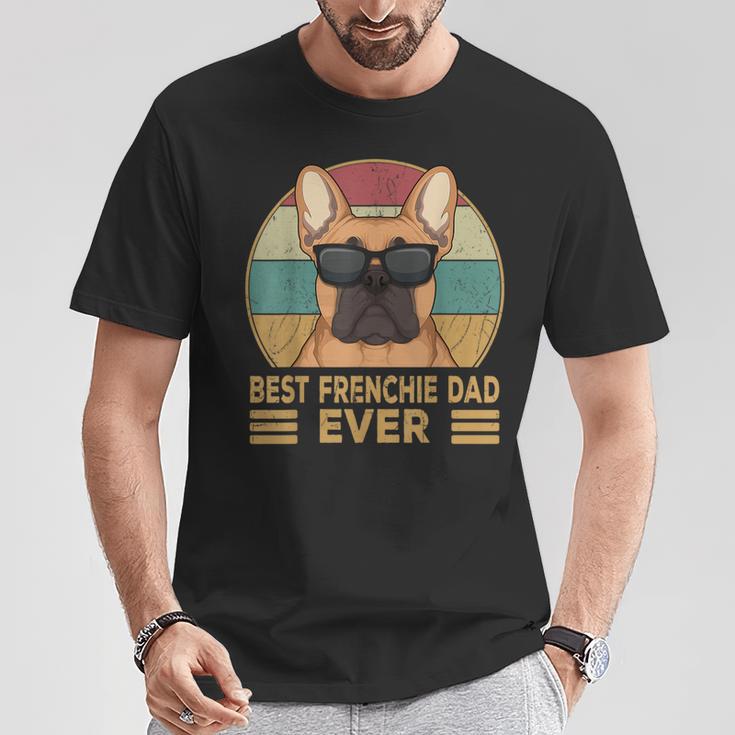 Best Frenchie Dad Ever French Bulldog Dad T-Shirt Lustige Geschenke