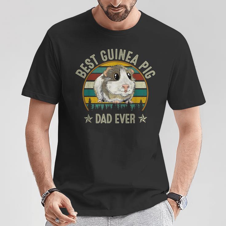 Best Guinea Pig Dad Ever Lustiges Meerschweinchen Papaater T-Shirt Lustige Geschenke