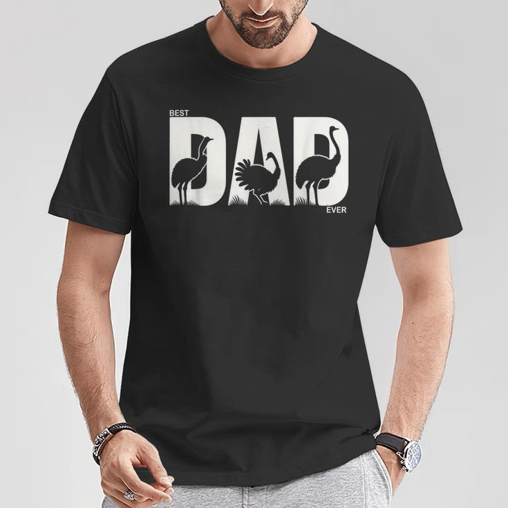 Best Ostrich Dad Ever Fathers Day Ostrich T-Shirt Unique Gifts