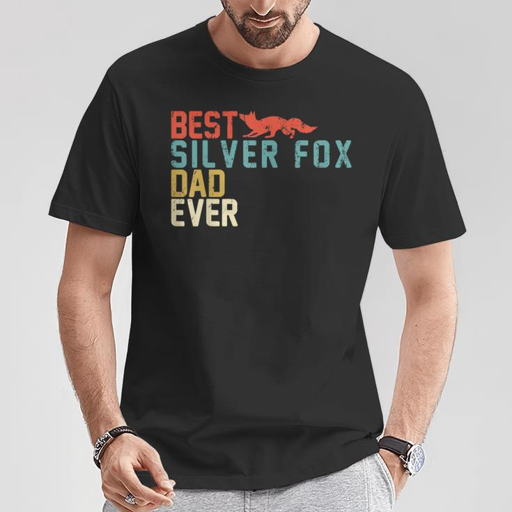 Best Silver Fox Dad Ever Retro Vintage T-Shirt Unique Gifts