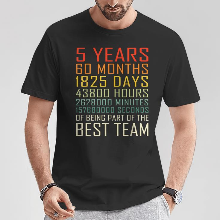 Best Team Vintage Work Anniversary 5 Years Employee T-Shirt Unique Gifts