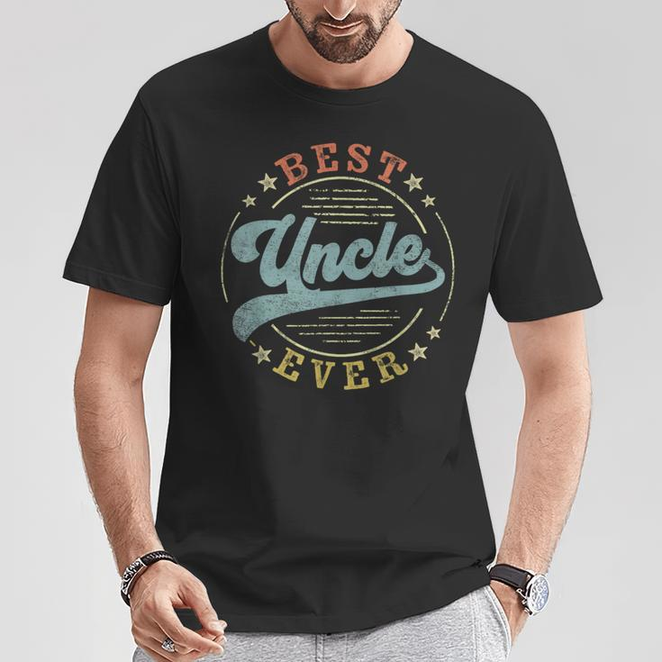 Best Uncle Ever Father's Day Uncle Vintage Emblem T-Shirt Unique Gifts