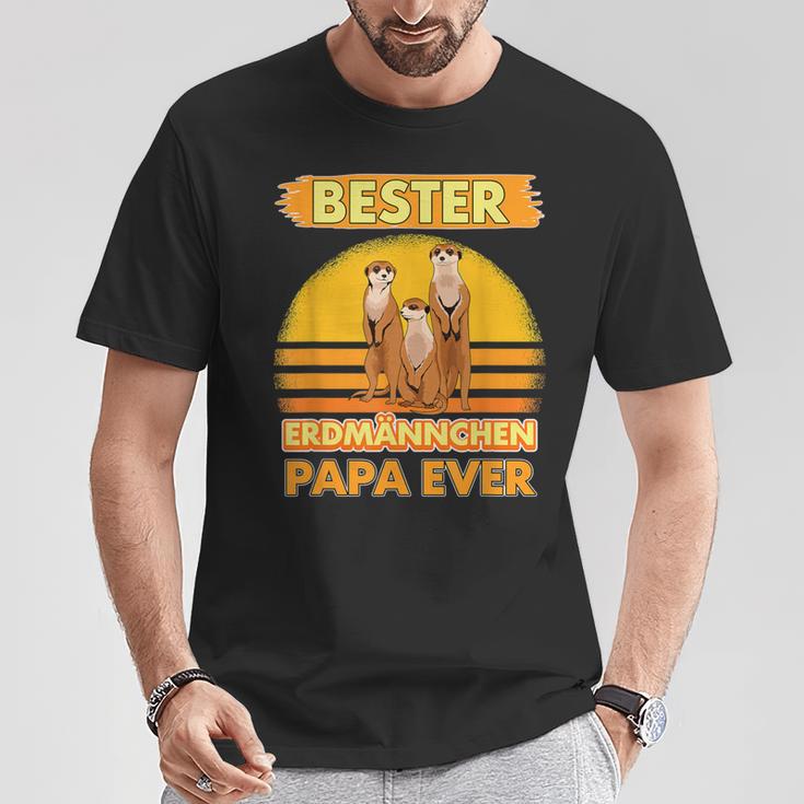 Bester Erdmännchen Papa Everatertag Erdmännchen T-Shirt Lustige Geschenke