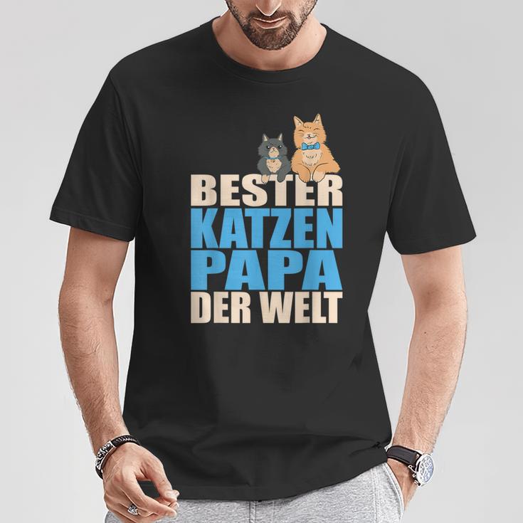 With Bester Katzenpapa Der Welt T-Shirt Lustige Geschenke