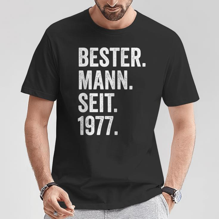 With Bester Mann Seit 1977 47 Hochzeitstag 47 Jahre T-Shirt Lustige Geschenke