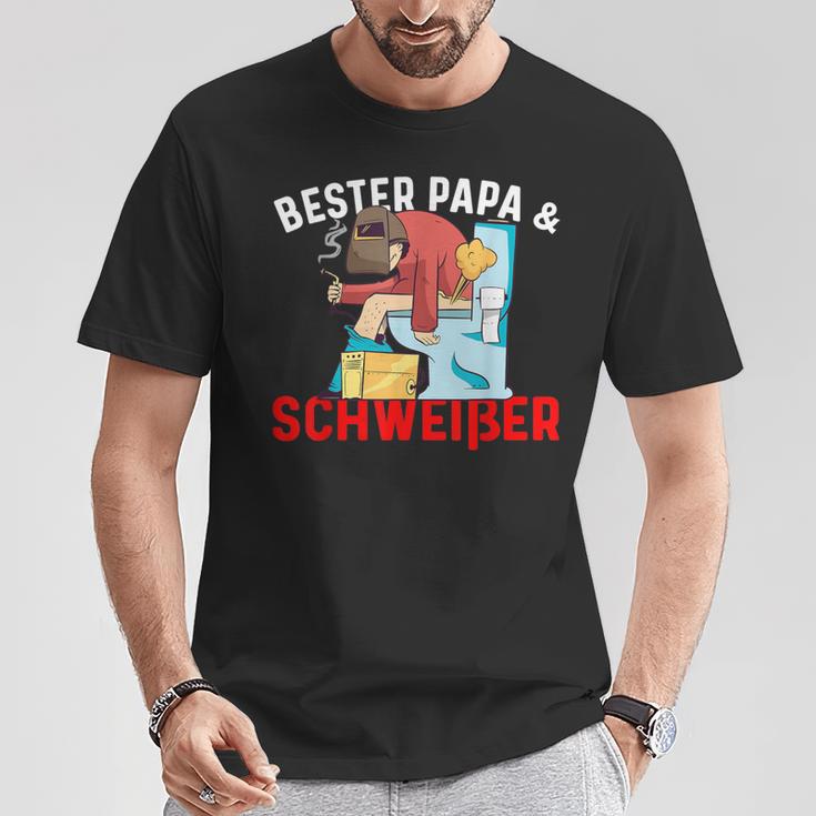 Bester Papa & Schweißer T-Shirt Lustige Geschenke