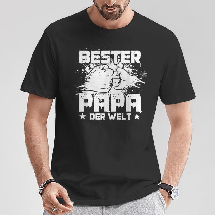 Bester Papa Der Welt Fist Greeting T-Shirt Lustige Geschenke