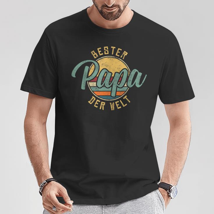 With Bester Papa Der Welt Retrointage Father T-Shirt Lustige Geschenke