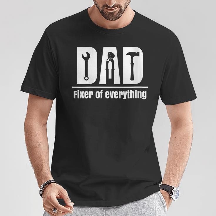 Bester Papa Reparieren Werkzeuge Reparaturenatertag Dad Mit-Ausschnitt T-Shirt Lustige Geschenke