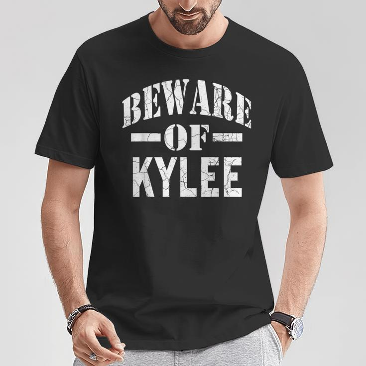 Beware Of Kylee Family Reunion Last Name Team Custom T-Shirt Funny Gifts