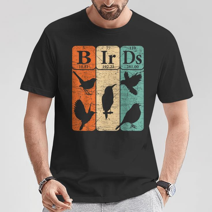 Birds Periodic Table Elements Birdwatching Ornithology T-Shirt Unique Gifts