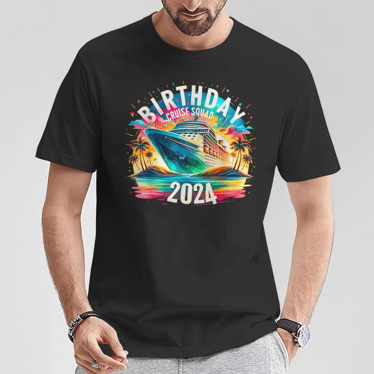 Birthday Cruise Squad 2024 Birthday Party Cruise 2024 T-Shirt Funny Gifts
