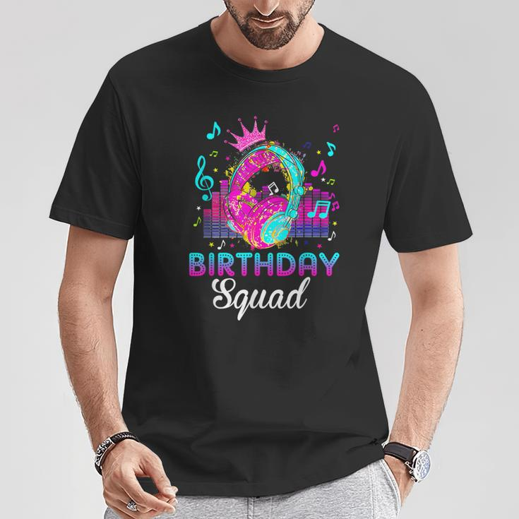 Birthday Squad Bday Princess Rockstars Theme Music Party T-Shirt Unique Gifts