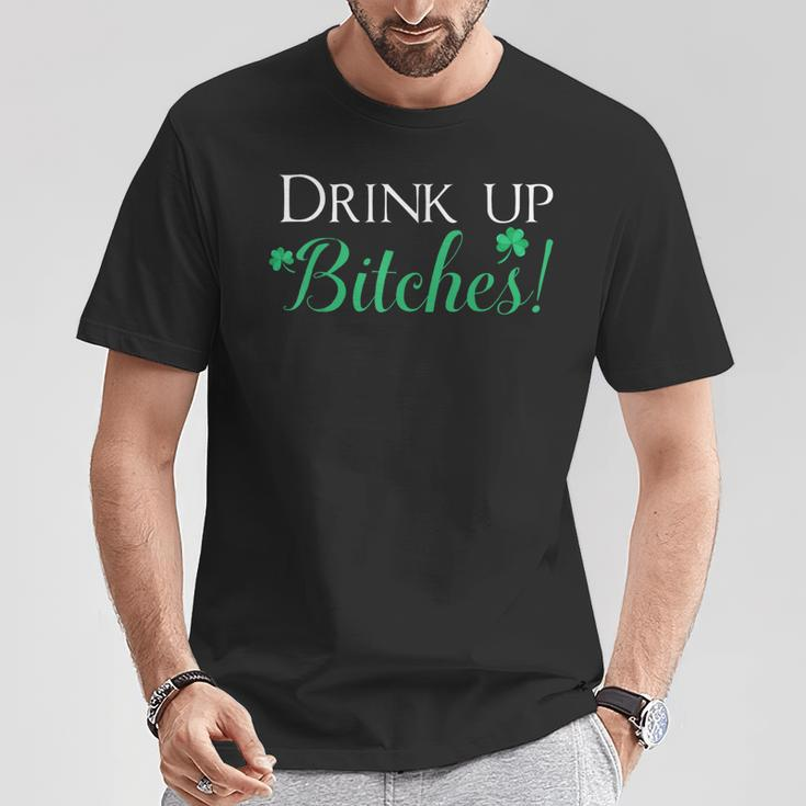 Bitches Drink Up St Patrick's Day Cute T-Shirt Personalized Gifts