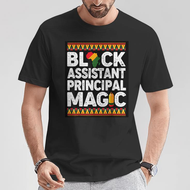Black Assistant Principal Magic Melanin Black History Month T-Shirt Personalized Gifts