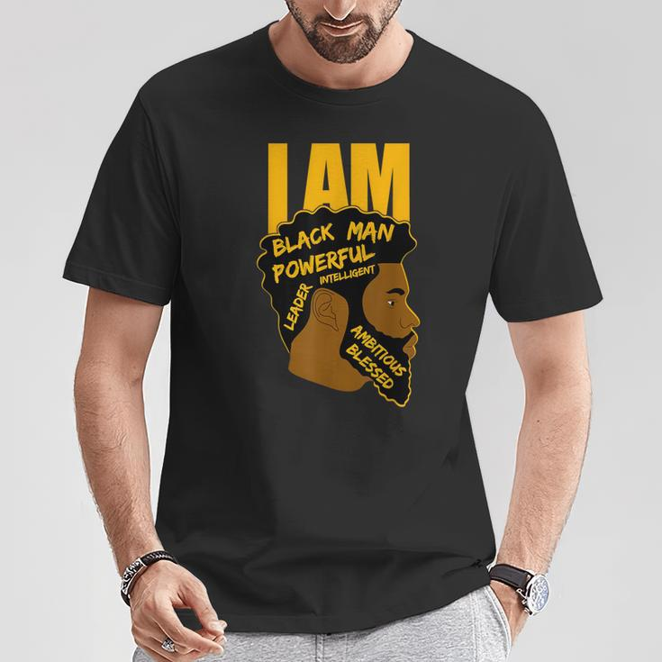 I Am Black King Powerful Leader Black History Month Dad Boys T-Shirt Personalized Gifts