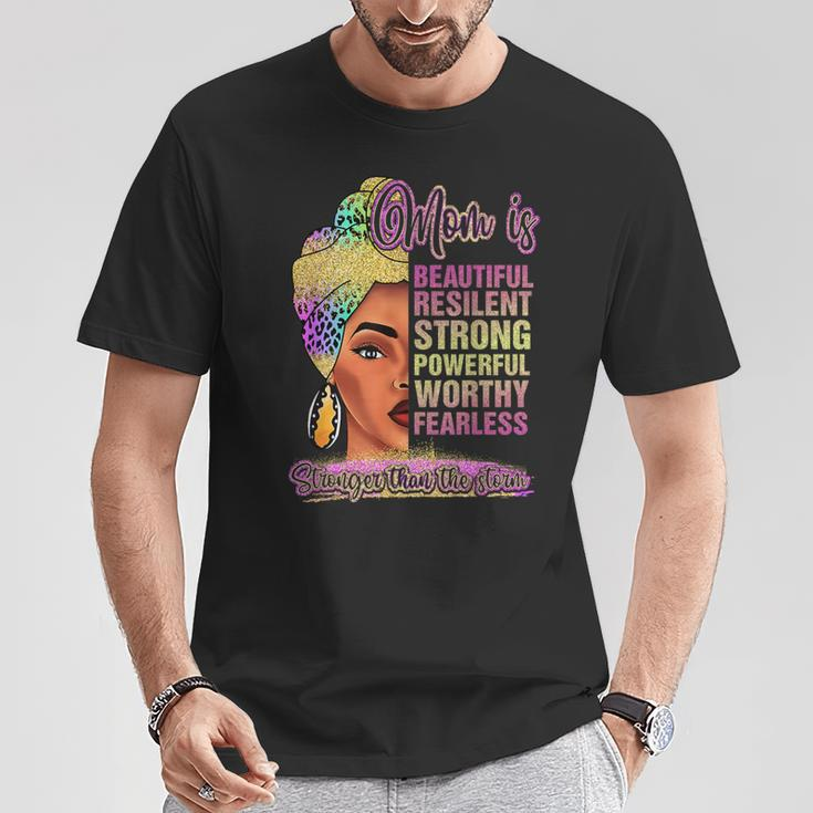Black Mom Queen Melanin Afro African Mama T-Shirt Unique Gifts