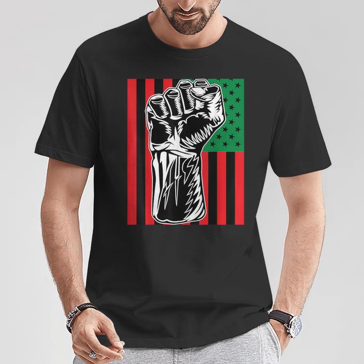 Black Power Flag Pan-African Liberation Marcus Garvey T-Shirt Unique Gifts