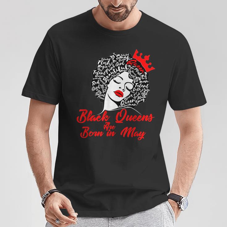 Black Queens Are Born In May Birthday T-Shirt Unique Gifts