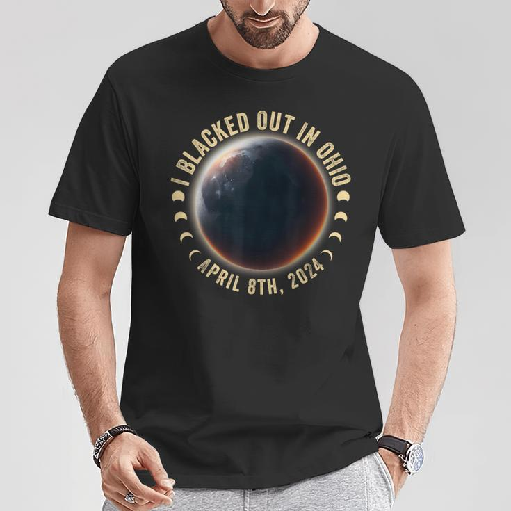 I Blacked Out In Ohio Total Solar Eclipse April 8Th 2024 T-Shirt Unique Gifts