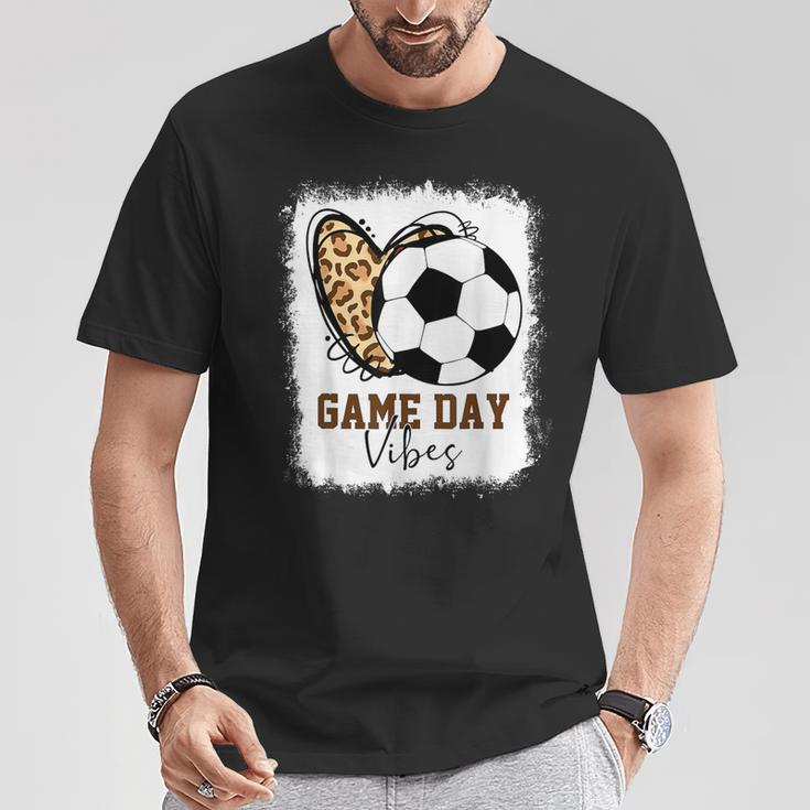 Bleached Soccer Game Day Vibes Soccer Mom Game Day Season T-Shirt Unique Gifts