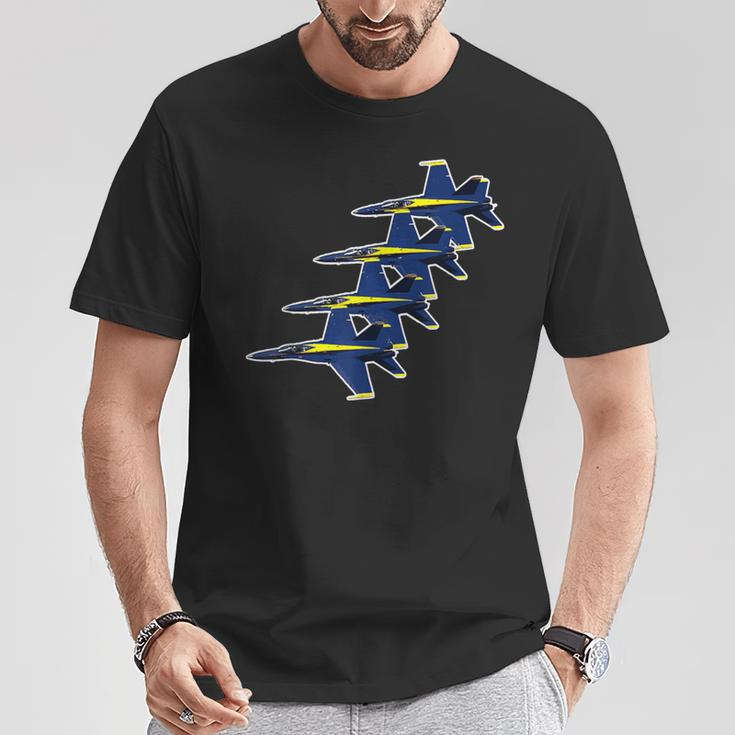 Blue Angels Navy Wedge Formation Navy T-Shirt Unique Gifts