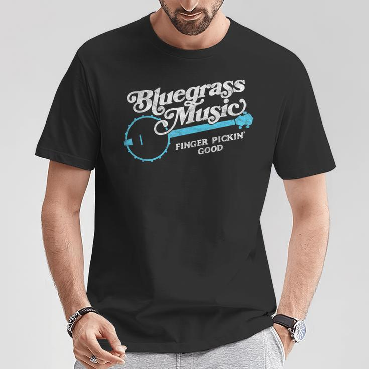 Bluegrass Music Finger Pickin' Good Banjo Graphic T-Shirt Unique Gifts