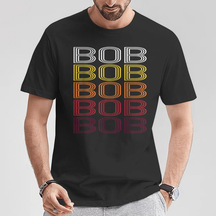 Bob Retro Wordmark Pattern Vintage Style T-Shirt Unique Gifts