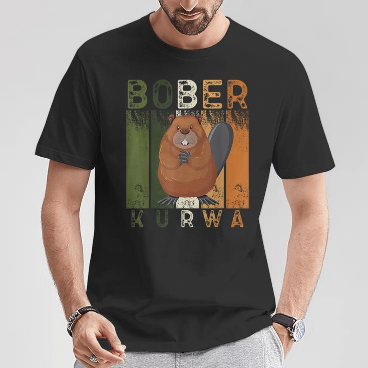 Bobr Kurwa Biber Bober Bobr Polish Beaver Meme T-Shirt Lustige Geschenke